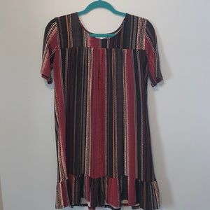 Short sleeve multicolored dress